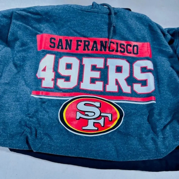 NEW Campus Colors San Francisco 49ers Hoodie Sweatshirt Heather Gray Mens Size M - Picture 4 of 6